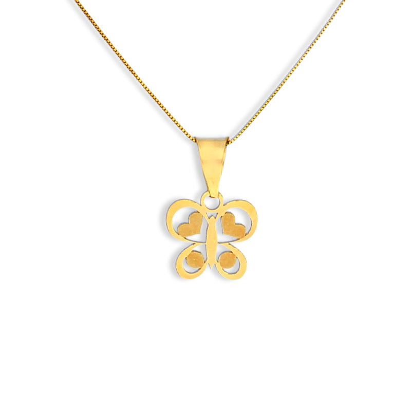 Gold Necklace (Chain with Butterfly Pendant) 18KT - FKJNKL18KU1026