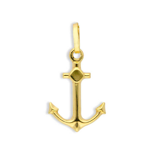 Gold Anchor Pendant 18KT - FKJPND18KU1037