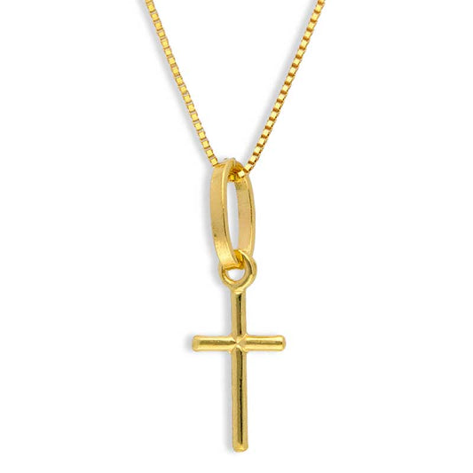 Gold Necklace (Chain with Cross Pendant) 18KT - FKJNKL18KU1028