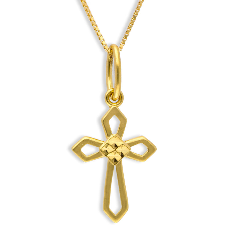 Gold Necklace (Chain with Cross Pendant) 18KT - FKJNKL18KU1029