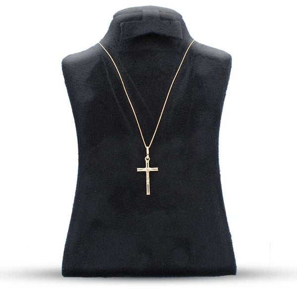 Gold Necklace (Chain with Cross Pendant) 18KT - FKJNKL18KU1036