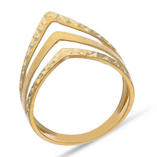 Gold Arrow Shaped Ring 18KT - FKJRN18KU2081