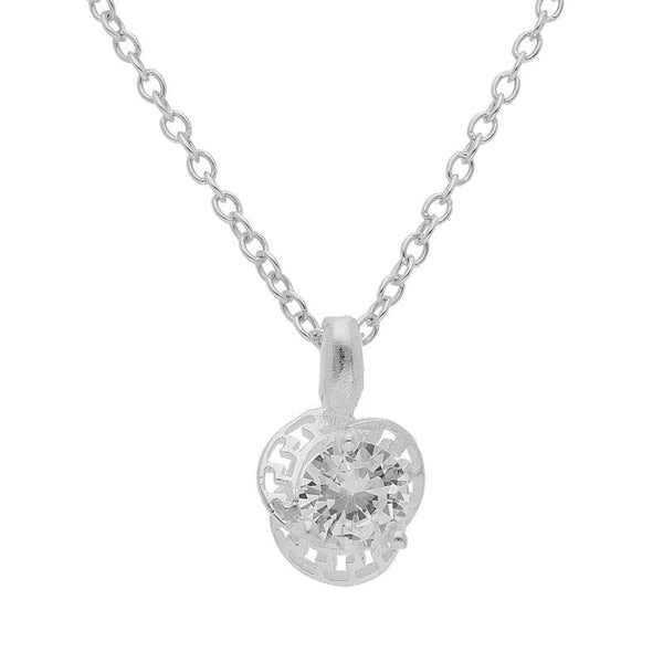 Sterling Silver 925 Pendant Set (Necklace, Earrings and Ring) - FKJNKLST1995