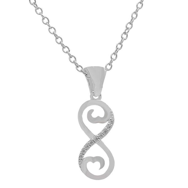 Sterling Silver 925 Infinity Pendant Set (Necklace, Earrings and Ring) - FKJNKLST2000