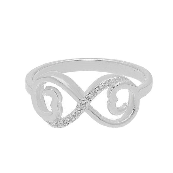 Sterling Silver 925 Infinity Pendant Set (Necklace, Earrings and Ring) - FKJNKLST2000