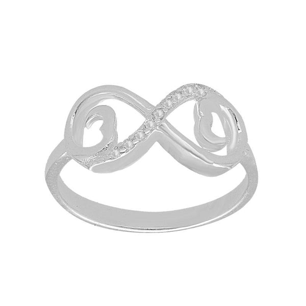 Sterling Silver 925 Infinity Pendant Set (Necklace, Earrings and Ring) - FKJNKLST2000