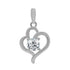 Sterling Silver 925 Twisted Heart with Solitaire Pendant  - FKJPND1979