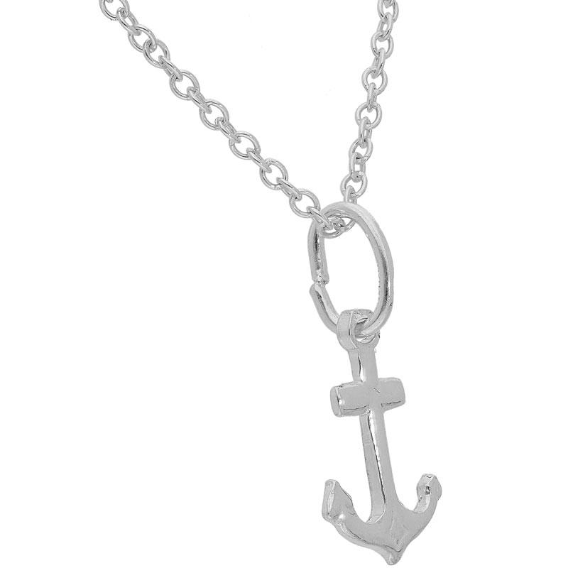 Sterling Silver 925 Necklace (Chain with Anchor Pendant) - FKJNKLSL2001