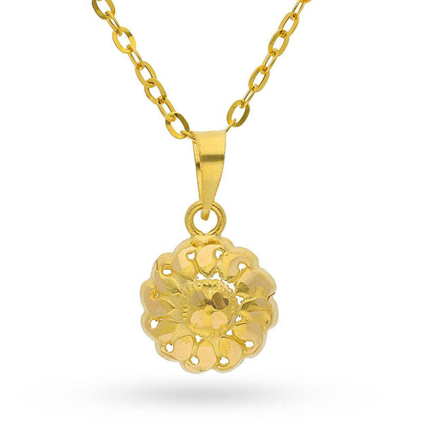 Gold Pendant Set (Necklace, Earrings and Ring) 18KT - FKJNKLST18K2128