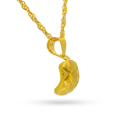 Gold Pendant Set (Necklace and Earrings) 18KT - FKJNKLST18K2148
