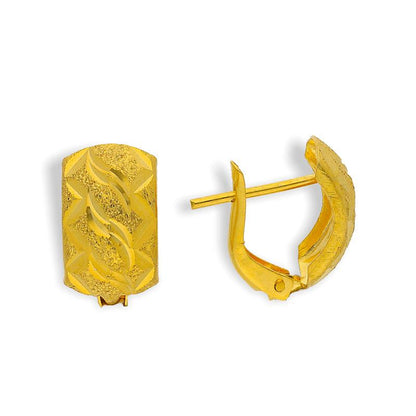 Gold Pendant Set (Necklace and Earrings) 18KT - FKJNKLST18K2148