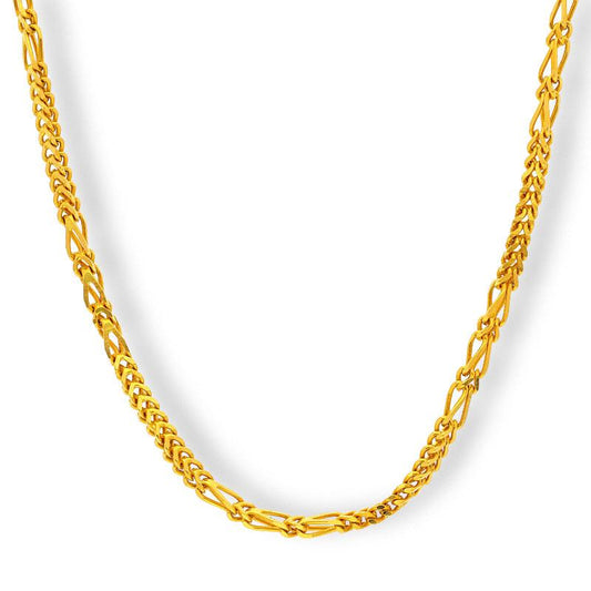 Gold Wheat Chain 22KT - FKJCN22K2171