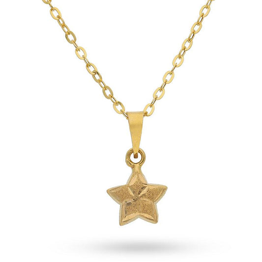 Gold Necklace (Chain with Star Pendant) 18KT - FKJNKL1481