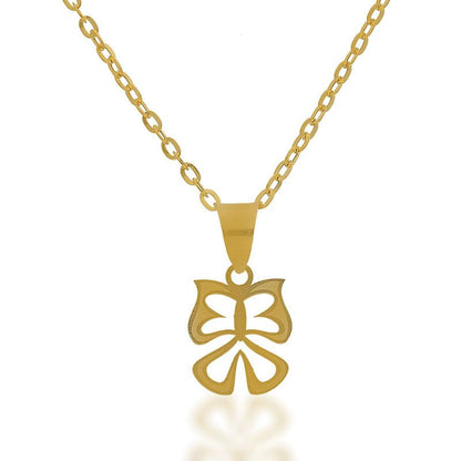 Gold Necklace (Chain with Butterfly Pendant) 18KT - FKJNKL18K2078