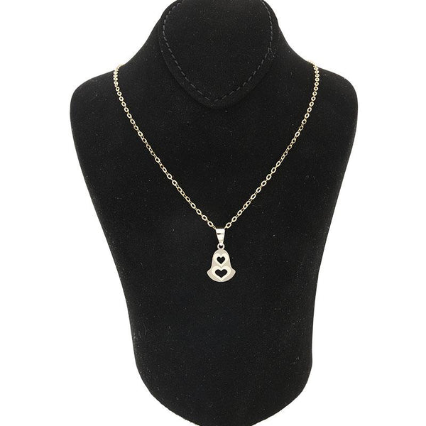 Gold Necklace (Chain with Heart Bell Pendant) 18KT - FKJNKL18K2080