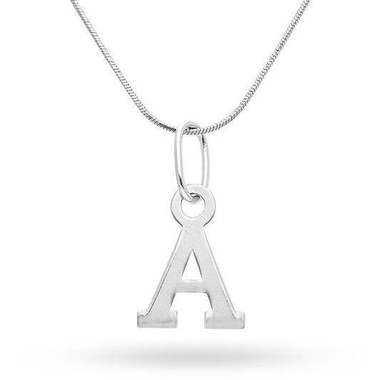 Sterling Silver 925 Necklace (Chain with Alphabet Pendant) - FKJNKLSL2093