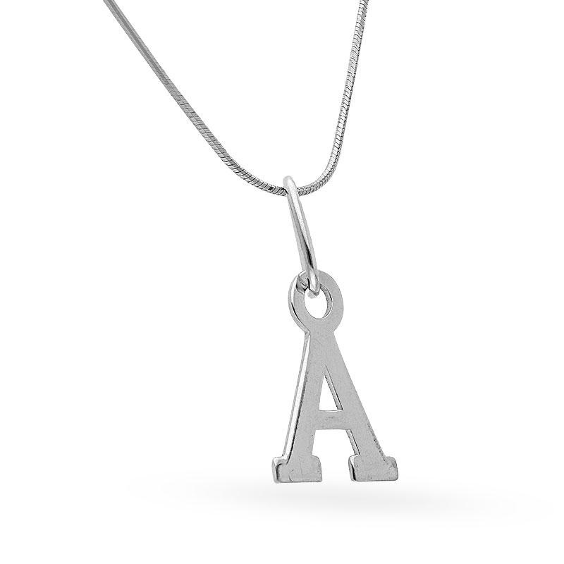 Sterling Silver 925 Necklace (Chain with Alphabet Pendant) - FKJNKLSL2093