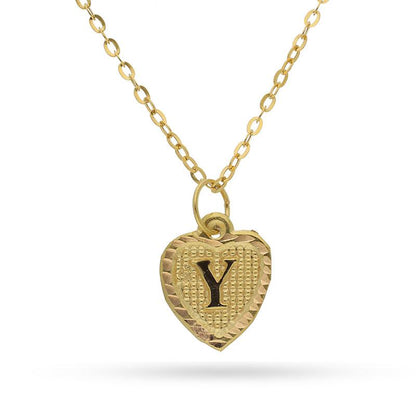 Gold Necklace (Chain with Alphabet Pendant) 18KT - FKJNKL1452