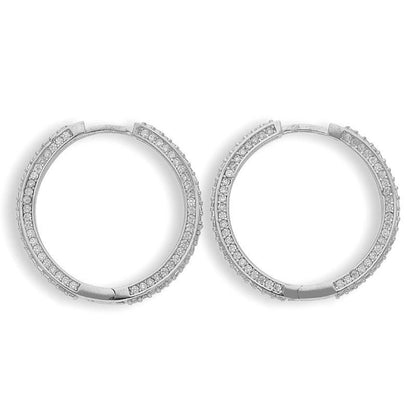 Sterling Silver 925 Style Hoop Earrings - FKJERNSL2168