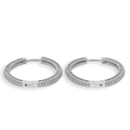 Sterling Silver 925 Style Hoop Earrings - FKJERNSL2168