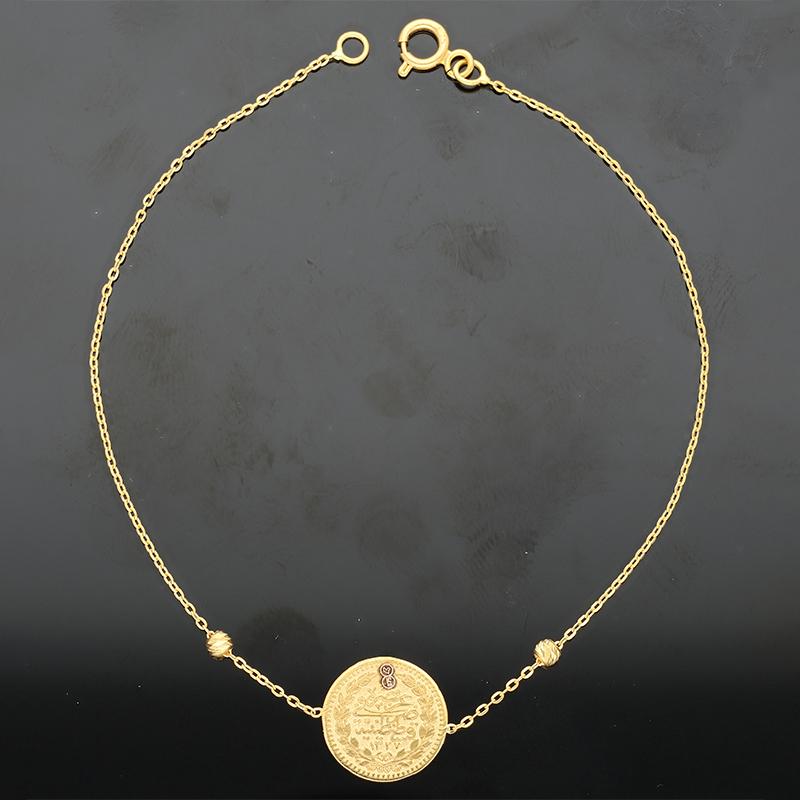 Gold Coin Bracelet 21KT - FKJBRL21K2243