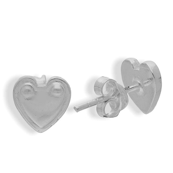 Sterling Silver 925 Heart Earrings - FKJERNSL2199