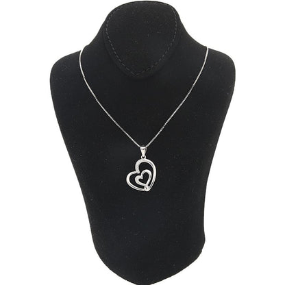 Sterling Silver 925 Necklace (Chain with Heart Pendant) - FKJNKLSL2161