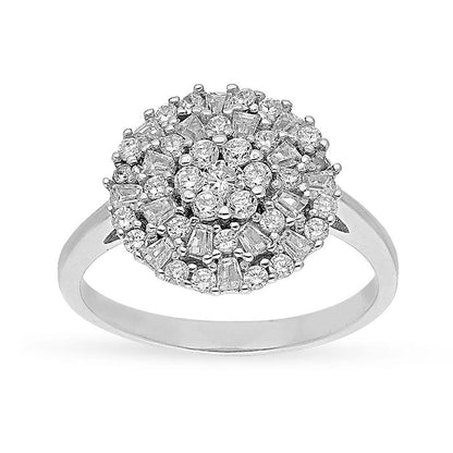 Sterling Silver 925 Flower Ring - FKJRNSL2438