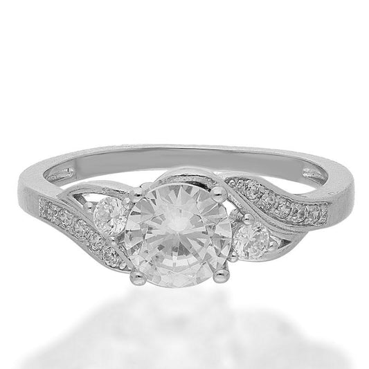 Sterling Silver 925 Solitaire Ring - FKJRNSL2453