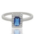 Sterling Silver 925 Blue Solitaire Ring - FKJRNSL2486