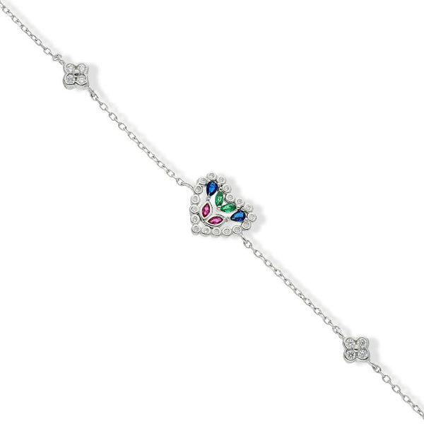 Sterling Silver 925 Heart Bracelet - FKJBRLSL2287