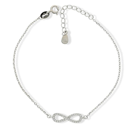 Sterling Silver 925 Infinity Bracelet - FKJBRLSL2288