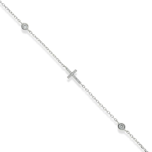 Sterling Silver 925 Cross Bracelet - FKJBRLSL2299