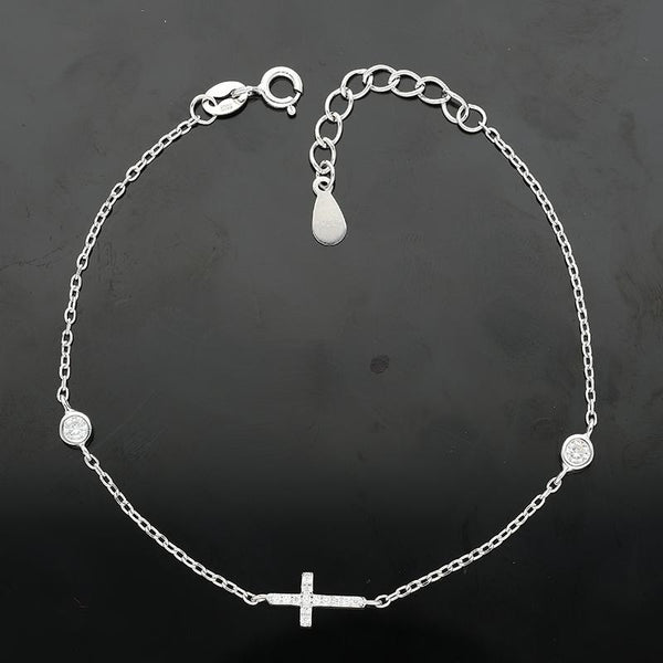 Sterling Silver 925 Cross Bracelet - FKJBRLSL2299