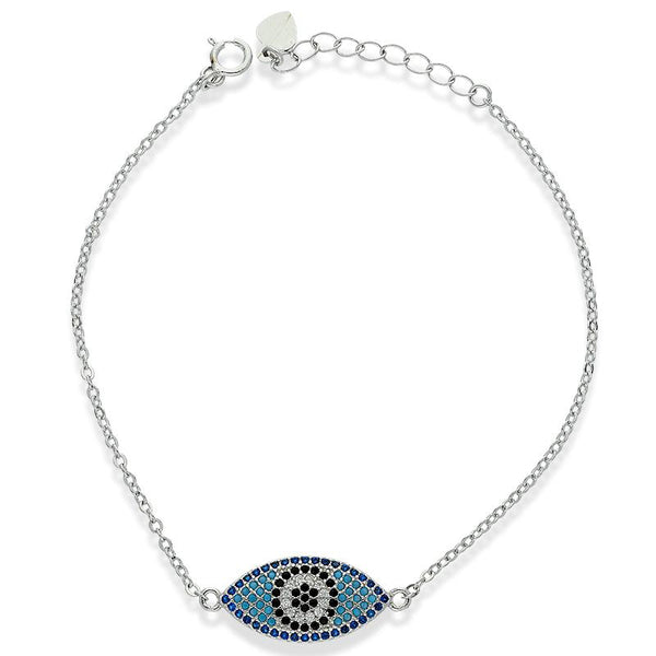 Sterling Silver 925 Evil Eye Bracelet - FKJBRLSL2300