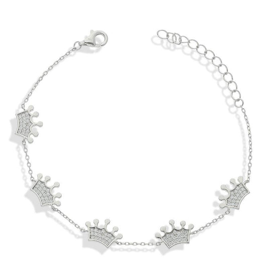 Sterling Silver 925 Crowns Bracelet - FKJBRLSL2320