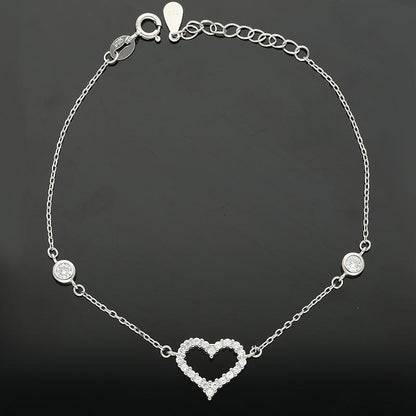 Sterling Silver 925 Heart Bracelet - FKJBRLSL2321