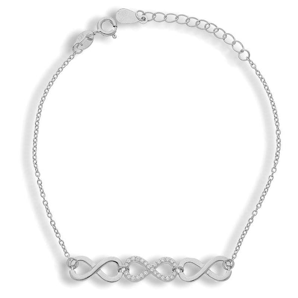 Sterling Silver 925 Infinity Bracelet - FKJBRLSL2309