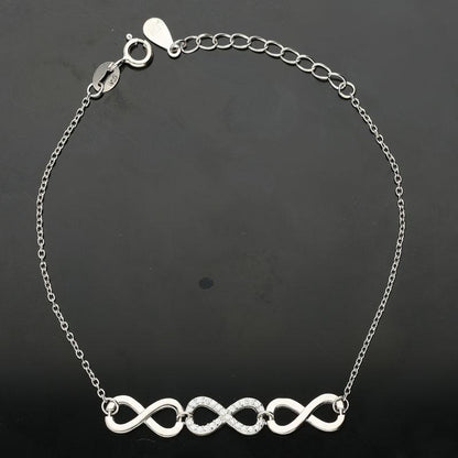 Sterling Silver 925 Infinity Bracelet - FKJBRLSL2309