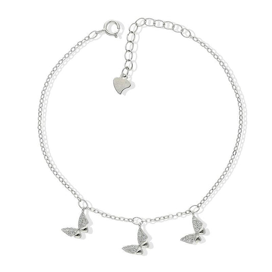 Sterling Silver 925 Butterflies Bracelet - FKJBRLSL2330