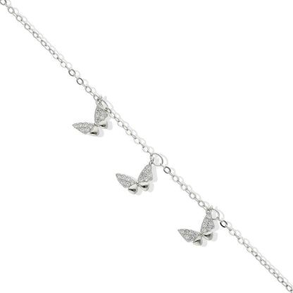 Sterling Silver 925 Butterflies Bracelet - FKJBRLSL2330