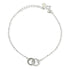 Sterling Silver 925 Round Shaped Twin Hearts Bracelet - FKJBRLSL2335
