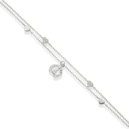 Sterling Silver 925 Heart Bracelet - FKJBRLSL2344