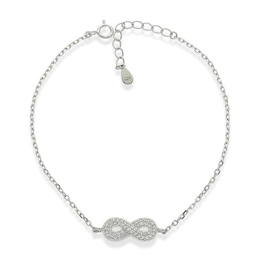 Sterling Silver 925 Infinity Bracelet - FKJBRLSL2346