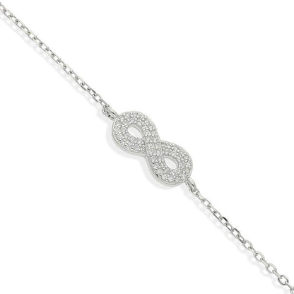 Sterling Silver 925 Infinity Bracelet - FKJBRLSL2346