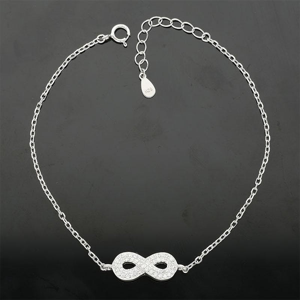 Sterling Silver 925 Infinity Bracelet - FKJBRLSL2346