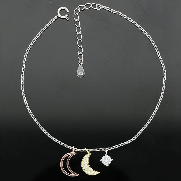 Sterling Silver 925 Moon Slice Bracelet - FKJBRLSL2338