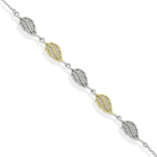 Sterling Silver 925 Leaf Bracelet - FKJBRLSL2354