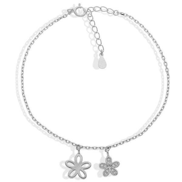 Sterling Silver 925 Flower Bracelet - FKJBRLSL2357