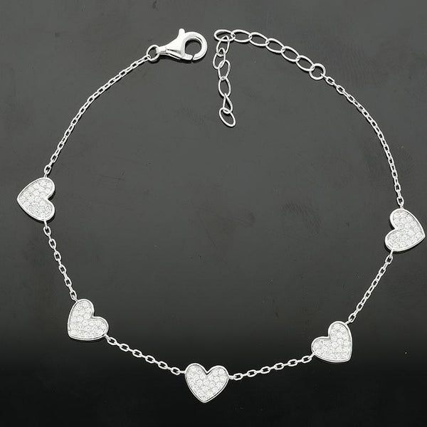 Sterling Silver 925 Heart Bracelet - FKJBRLSL2339